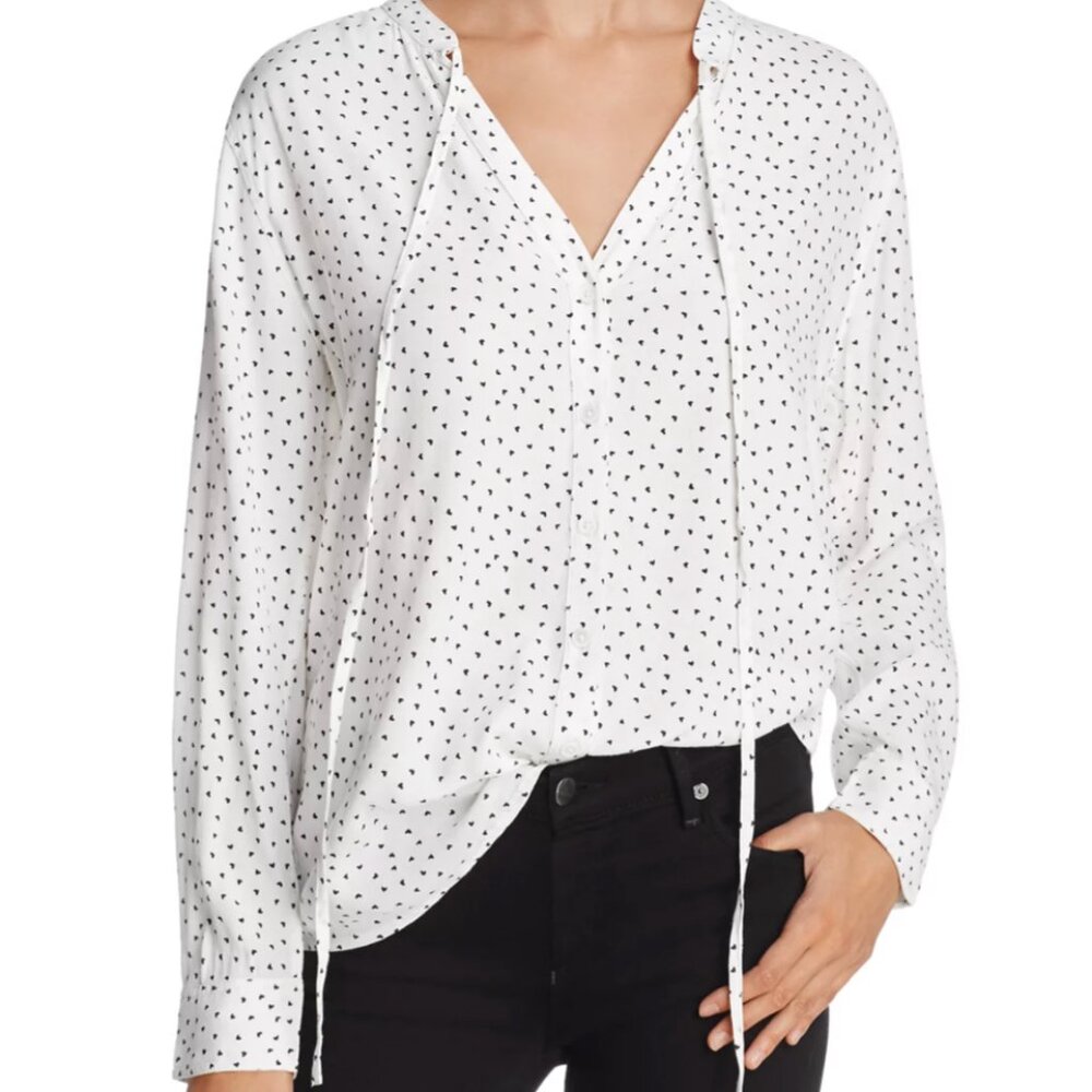 Rails Casey Heart Print Blouse